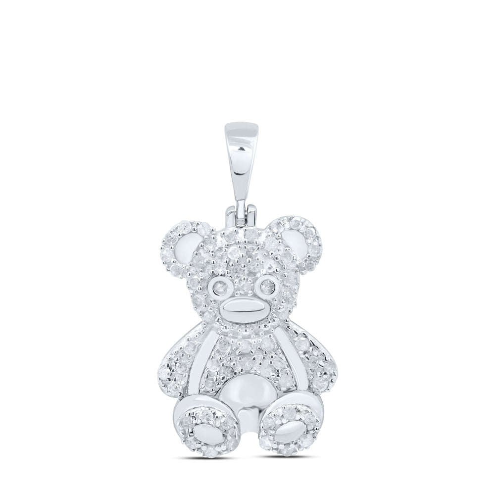 3/8CTW DIA P4 GIFT TEDDY BEAR PENDANT