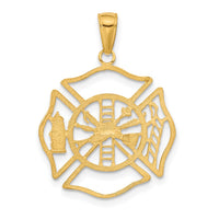 Load image into Gallery viewer, 14k Fireman Shield Pendant
