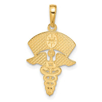 Load image into Gallery viewer, 14k Caduceus w/Nurses Cap Pendant
