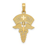 Load image into Gallery viewer, 14k Caduceus w/Nurses Cap Pendant
