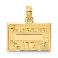 Load image into Gallery viewer, 14k #1 TEACHER Charm
