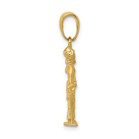 Load image into Gallery viewer, 14k 3-D Lady of Justice w/Moveable Scales Pendant
