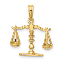 Load image into Gallery viewer, 14k 3-D Moveable Scales of Justice Pendant
