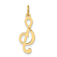 Load image into Gallery viewer, 14k Polished Treble Clef Charm
