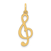 Load image into Gallery viewer, 14k Polished Treble Clef Charm
