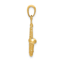 Load image into Gallery viewer, 14k 3-D Saxophone Pendant
