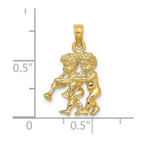 Load image into Gallery viewer, 14k 3-D Gemini Zodiac Charm
