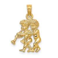 Load image into Gallery viewer, 14k 3-D Gemini Zodiac Charm
