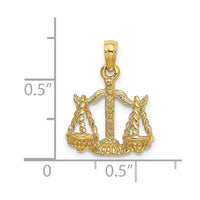 Load image into Gallery viewer, 14k 3-D Libra Zodiac Charm

