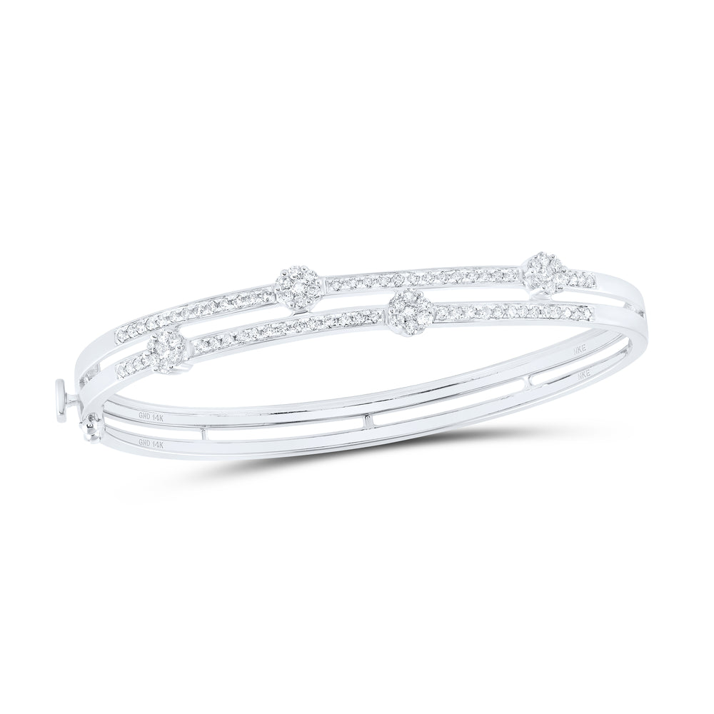 1 CTW-DIA NKE FLOWER BANGLE(60X56 MM)