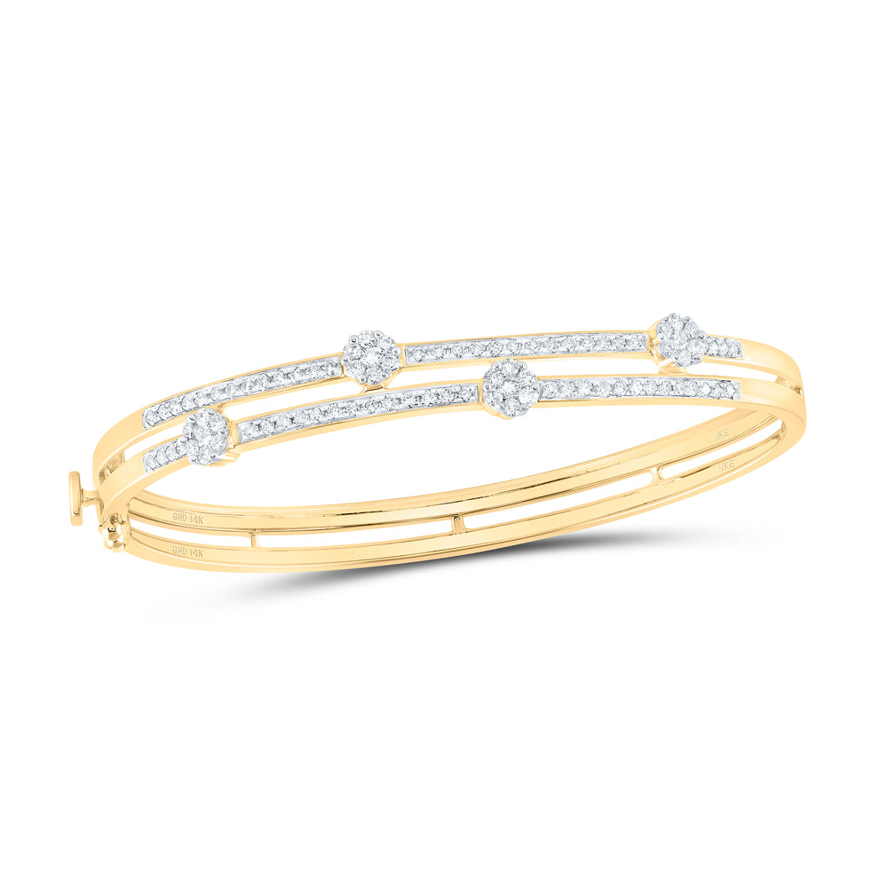 1 CTW-DIA NKE FLOWER BANGLE(60X56 MM)
