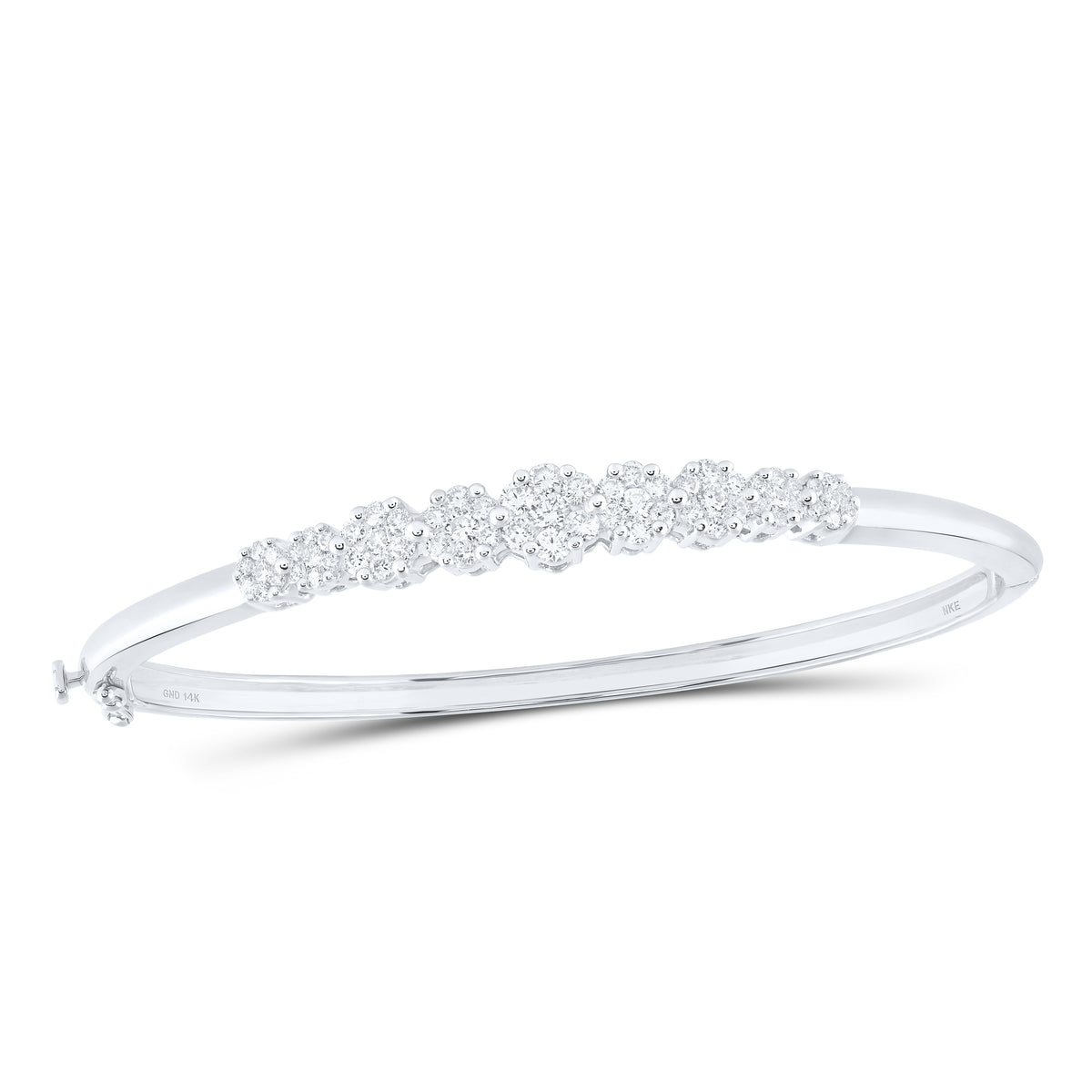 2 CTW-DIA NKE  FLOWER BANGLE