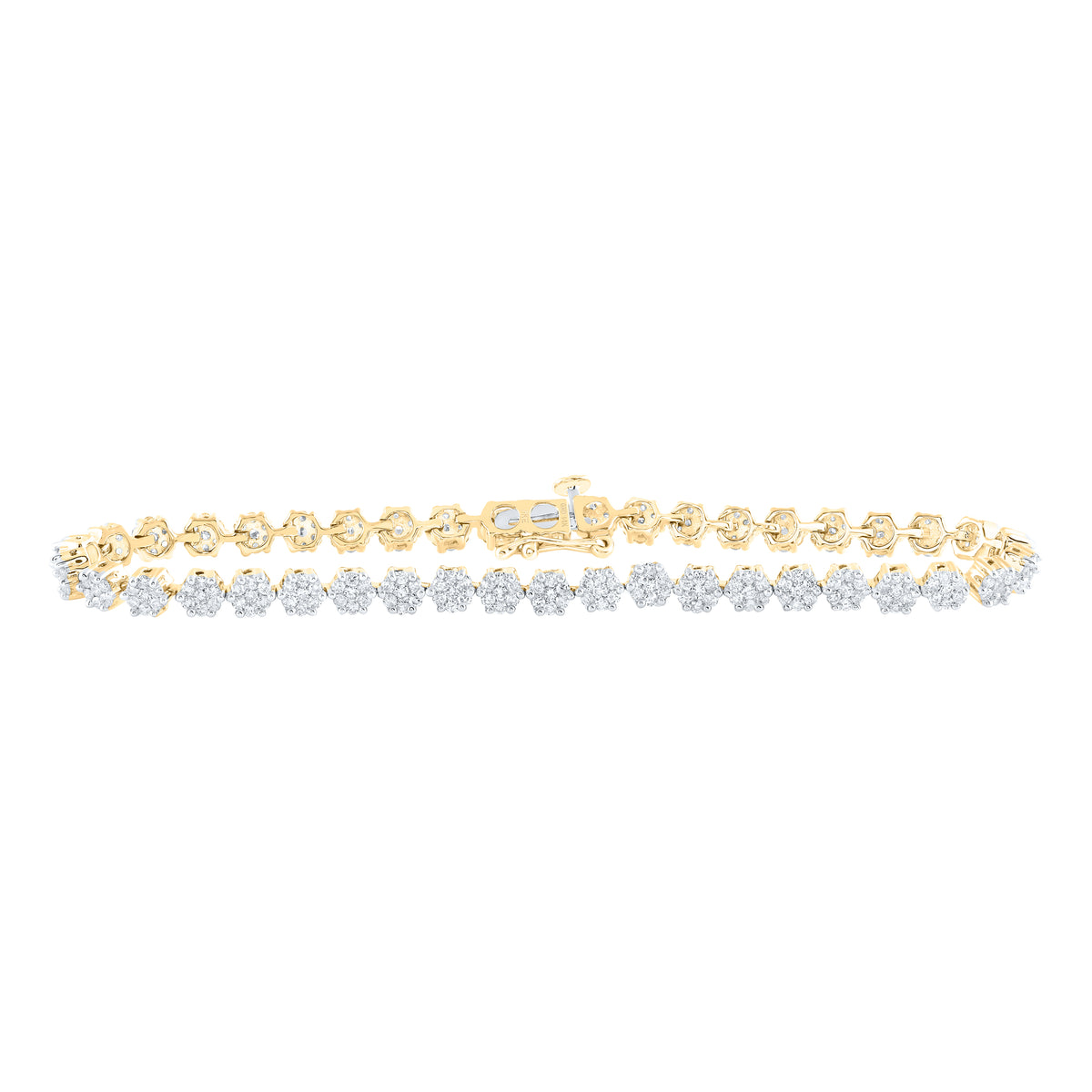 2 CTW-DIA NKE FLOWER BRACELET (7 INCH)