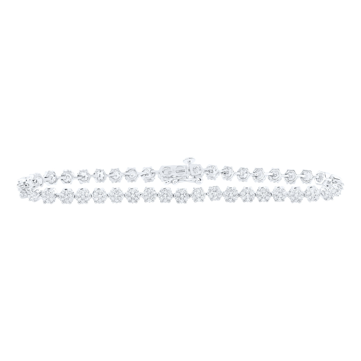 2 CTW-DIA NKE FLOWER BRACELET (7 INCH)