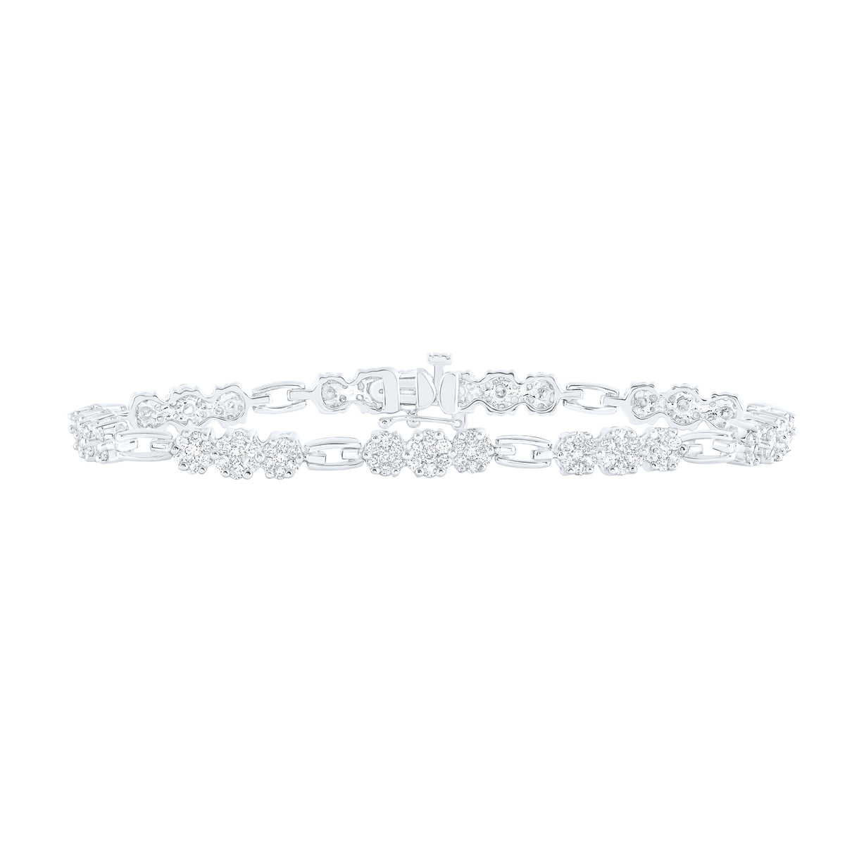 2 1/2CTW-DIA NKE FLOWER BRACELET (7 INCH)