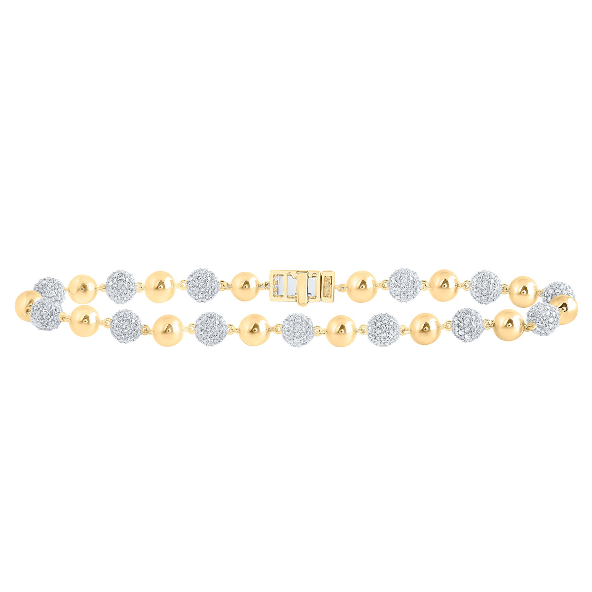 5 1/2CTW-DIA NK BALL MENS BRACELET (9 INCH)