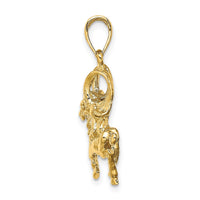 Load image into Gallery viewer, 14k Large Aries Zodiac Charm
