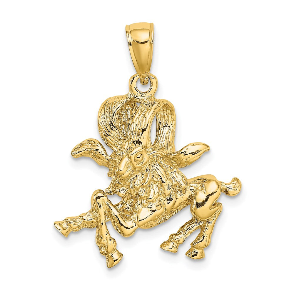 14k Large Aries Zodiac Charm