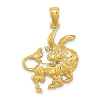 Load image into Gallery viewer, 14k Large Taurus Zodiac Charm
