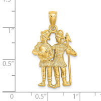 Load image into Gallery viewer, 14k Large Gemini Zodiac Charm
