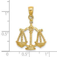 Load image into Gallery viewer, 14k Large Libra Zodiac Charm
