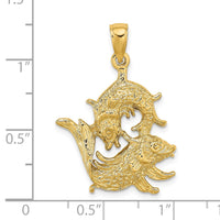 Load image into Gallery viewer, 14k Large Pisces Zodiac Charm
