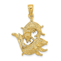 Load image into Gallery viewer, 14k Large Pisces Zodiac Charm
