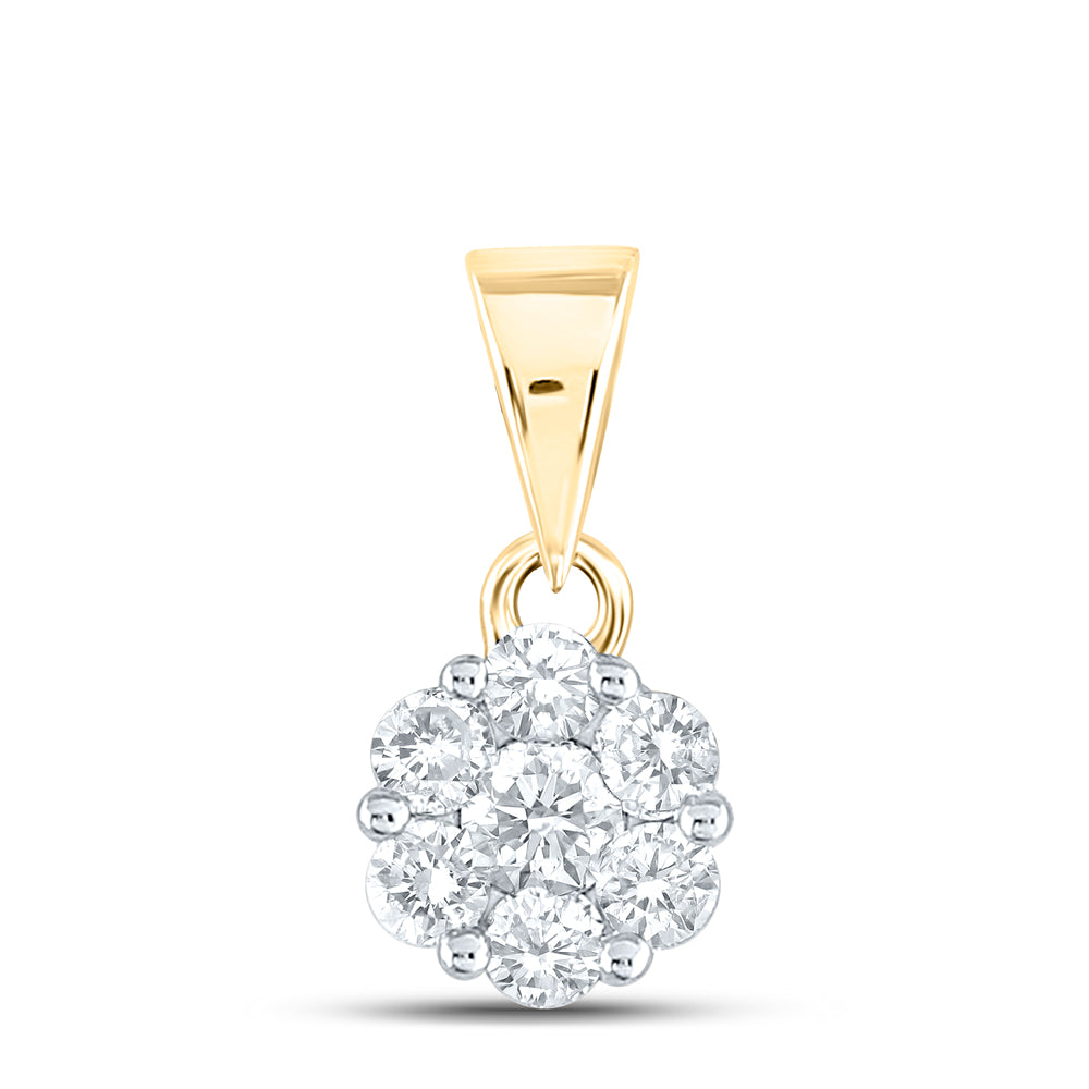 1/2CTW-DIA NKE FLOWER FASHION PENDANT