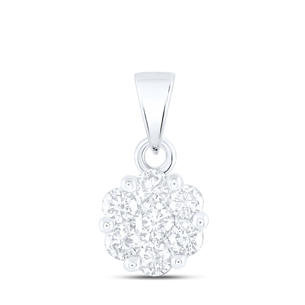 1 1/2CTW-DIA NKE FASHION FLOWER PENDANT