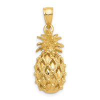 Load image into Gallery viewer, 14k 3-D Cut-Out Pineapple Pendant
