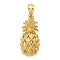 Load image into Gallery viewer, 14k 3-D Cut-Out Pineapple Pendant
