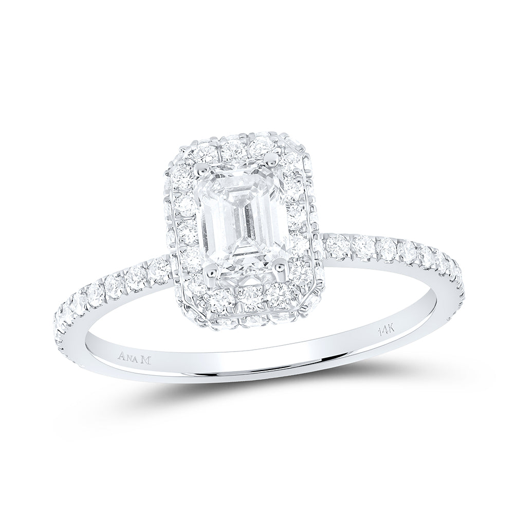 1 1/4CTW-DIA ANA M 3/4CT-CEM SINGLE HALO ENGAGEMENT RING