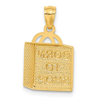 Load image into Gallery viewer, 14K Shopping Bag w/BORN TO SHOP Pendant
