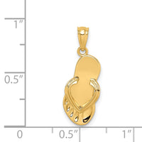 Load image into Gallery viewer, 14k  3D Flip Flop Pendant
