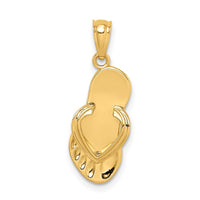 Load image into Gallery viewer, 14k  3D Flip Flop Pendant
