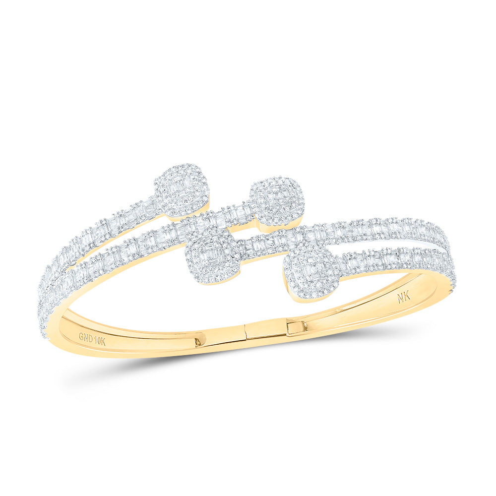 3 1/4CTW-DIA NK CUFF LADIES BANGLE (55x65 MM)