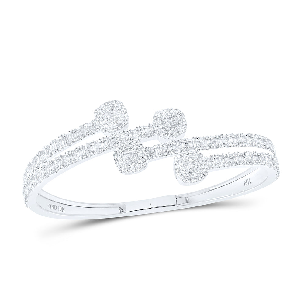 3 1/4CTW-DIA NK CUFF LADIES BANGLE (55x65 MM)