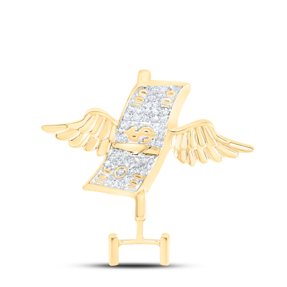 1/10CTW-DIA NK DOLLAR WING BAIL