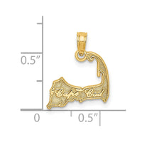 Load image into Gallery viewer, 14K CAPE COD Map Charm
