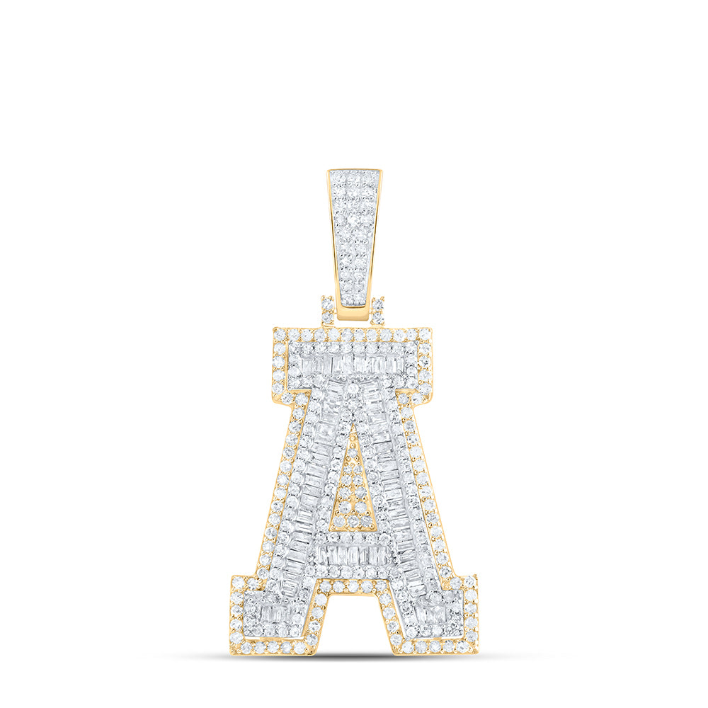 1 7/8CTW-DIA P1 INITIAL "A" MENS PENDANT