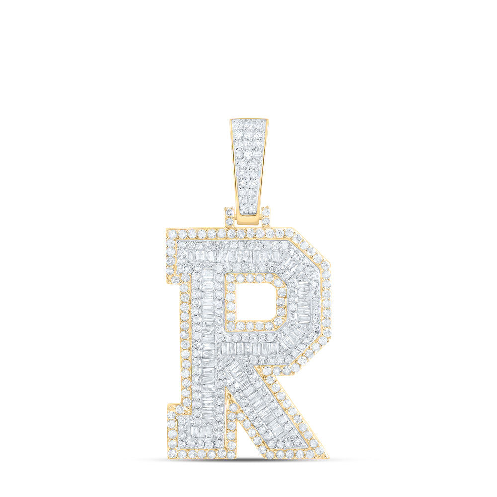 2 1/5CTW-DIA P1 INITIAL "R" MENS PENDANT