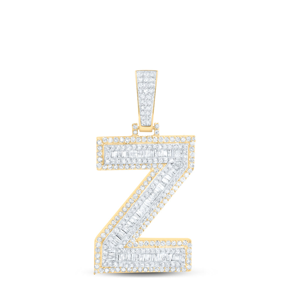 2CTW-DIA P1 INITIAL "Z" MENS PENDANT