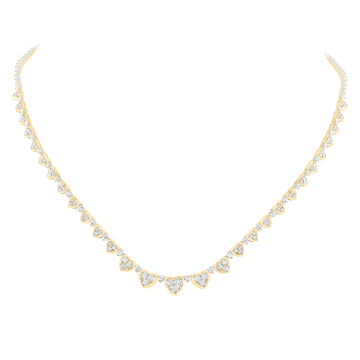 4 7/8CTW-DIA NKE HEART FASHION NECKLACE (16-INCH)