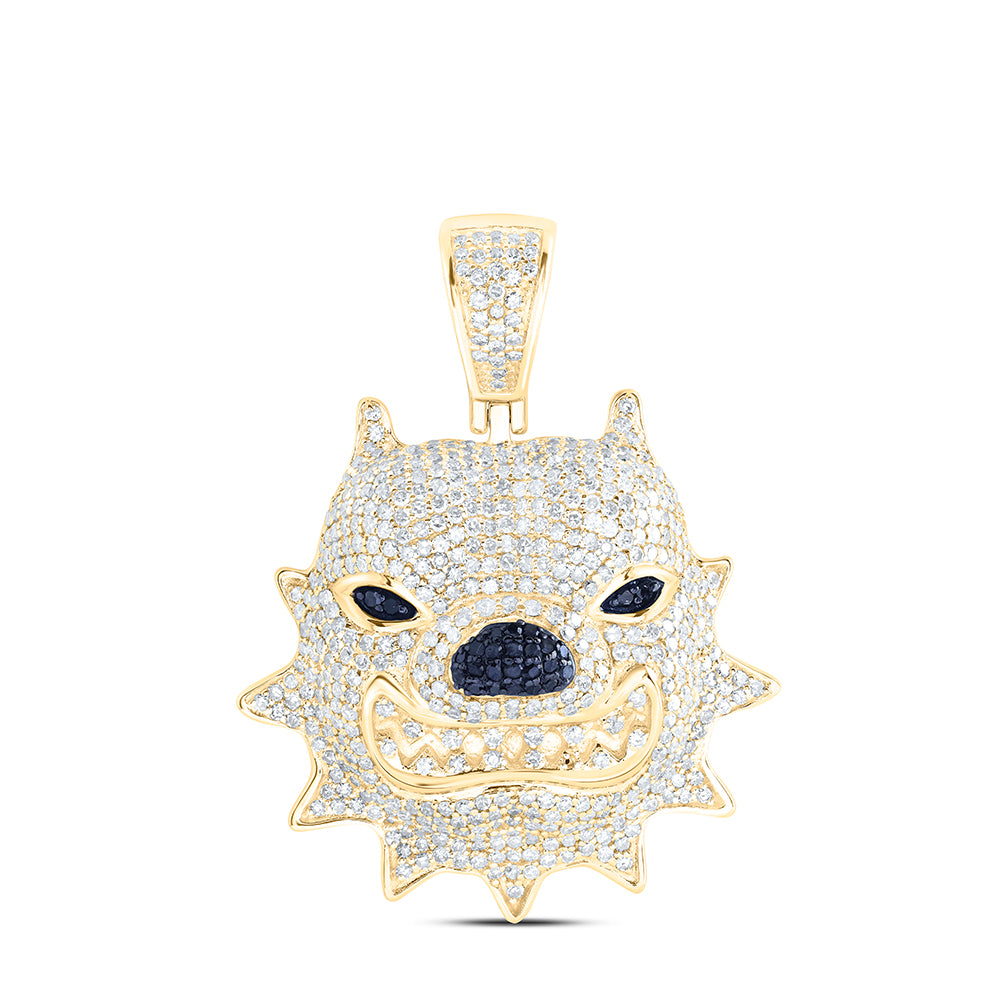 2 1/3CTW-DIA NK MENS BULLDOG CHARM