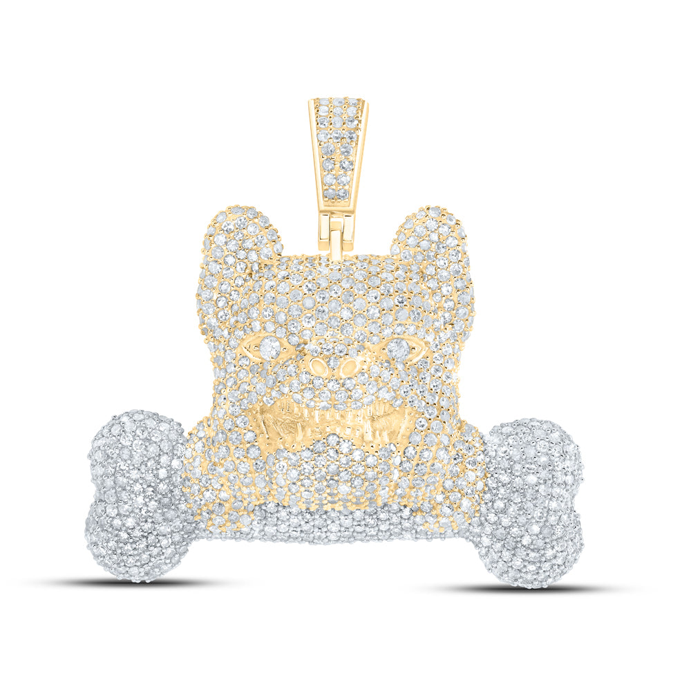 4CTW-DIA NK MENS FRENCHIE/BULLDOG CHARM