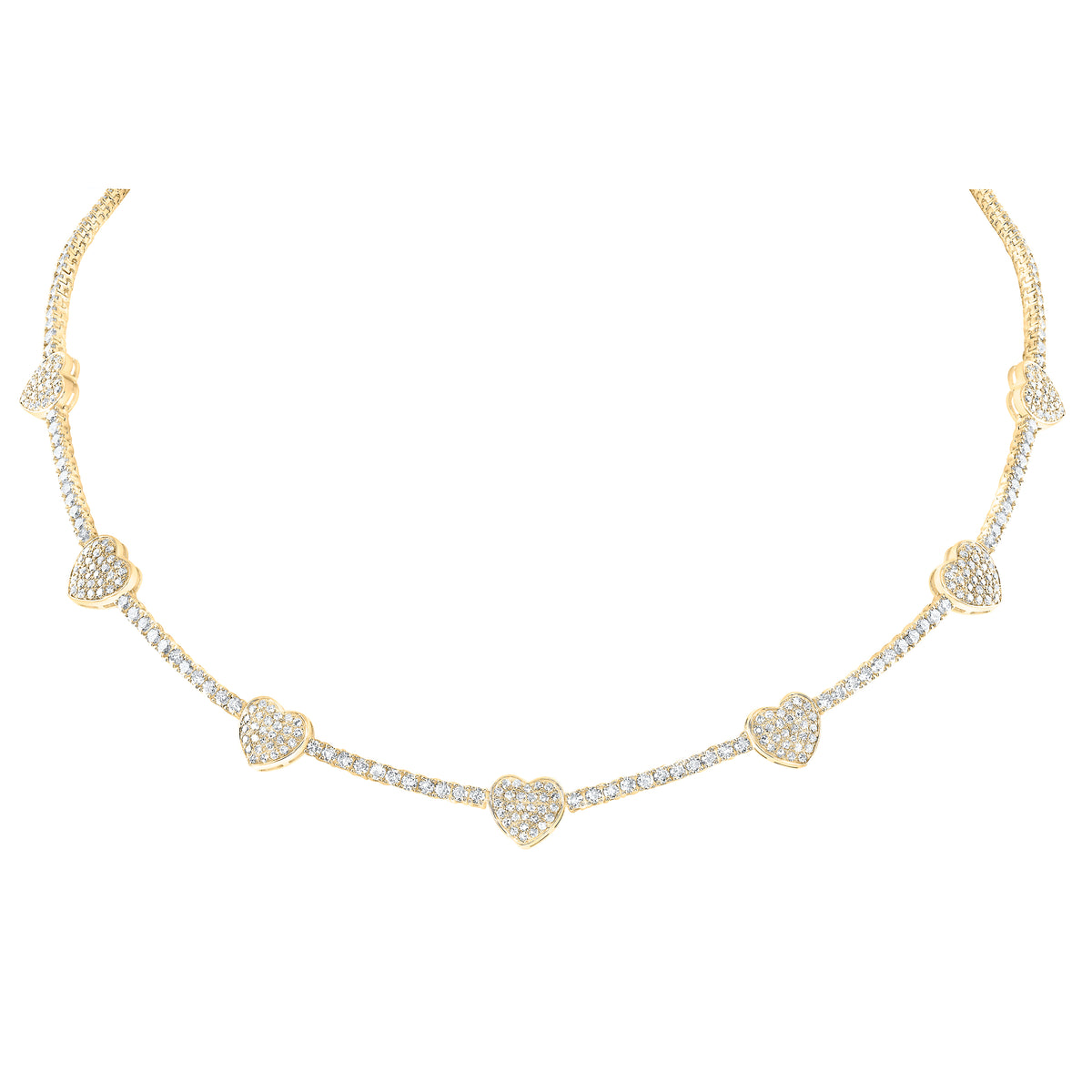 5 1/2CTW-DIA NKE HEART FASHION NECKLACE (17INCH)