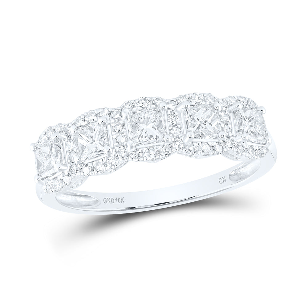 1CTW-DIA CN PRINCESS DIA ANNIVERSARY FASHION BAND