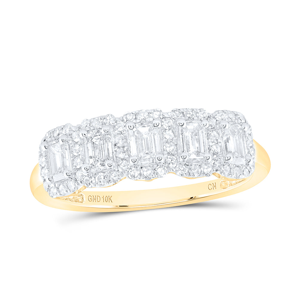 1CTW-DIA CN EMERALD DIA ANNIVERSARY FASHION BAND