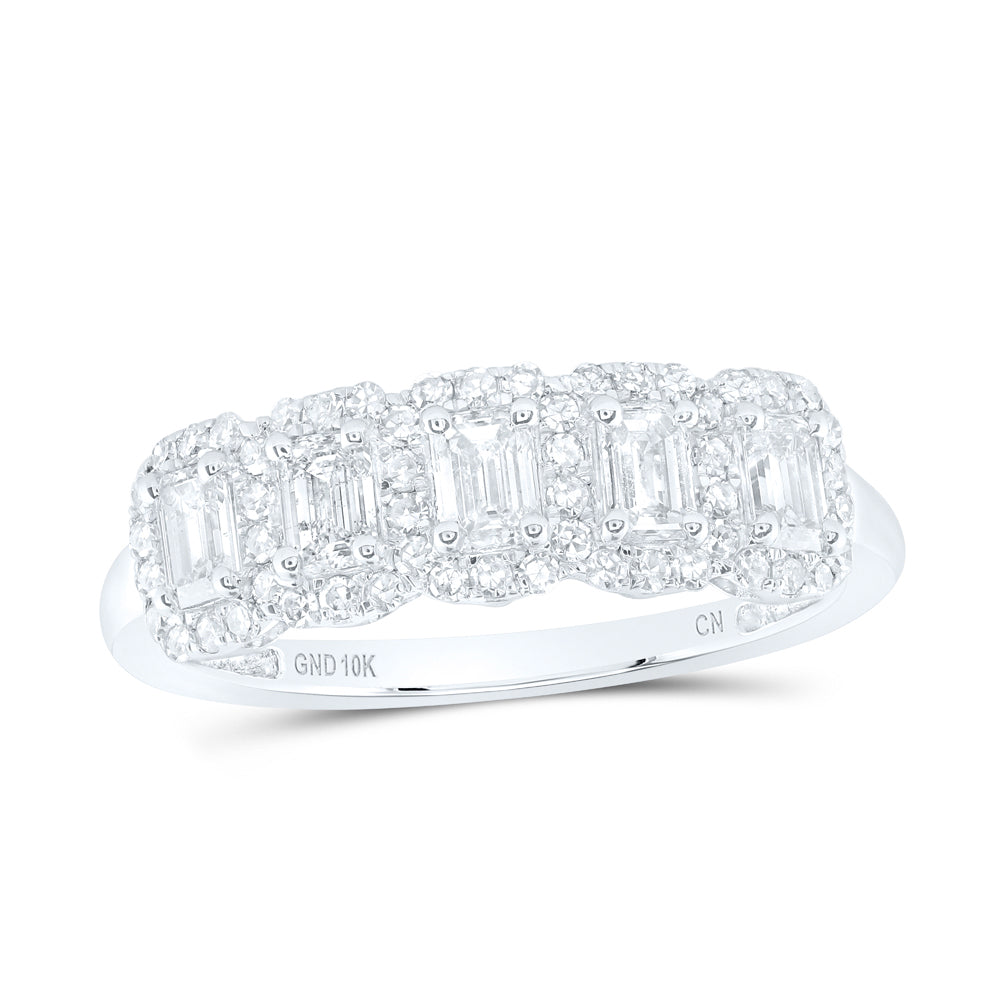 1CTW-DIA CN EMERALD DIA ANNIVERSARY FASHION BAND