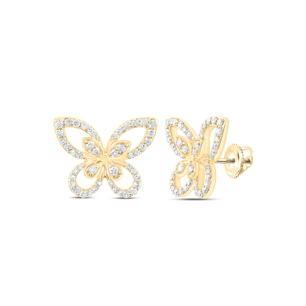 1/2 CTW DIA NK BUTTERFLY FASHION EARRING